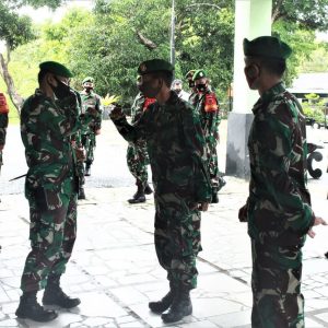 Usai Jalankan Tugas di Papua, Dandim 1405/mlts Sambut Prajurit TNI Dengan Upacara Tanda Penghormatan