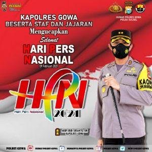 Ucapkan Hari Pers Nasional, Ini Harapan Kapolres Gowa 