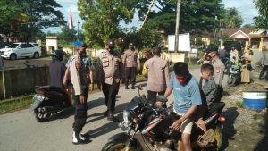 Terapkan 3M, Polsek Bajeng Polres Gowa Gelar Operasi Yustisi