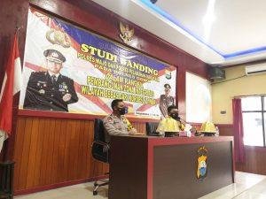 Belajar ZI– WBK, Polres Wajo dan Polres Pelabuhan Kolaborasi Lakukan Studi Banding