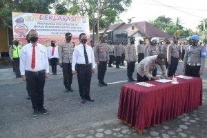 Polres Barru Deklarasi Pencanangan Zona Integritas Menuju WBK dan WBBM