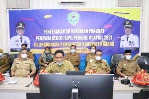 Secara Virtual, 511 ASN Pemda Barru Naik Pangkat