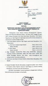 Bulan Puasa Tiba, Pemda Barru Terbitkan Surat Edaran 