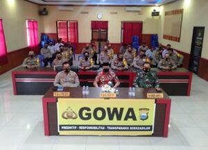 Secara Virtual, Kapolres dan Bupati Gowa Hadiri Lounching Layanan Polisi 110