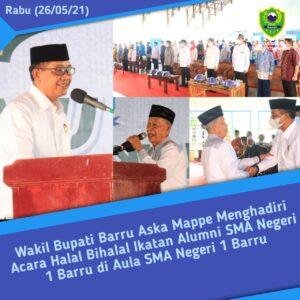 Alumni SMABAR Gelar Halal BI Halal, Aska Mappe: Bersyukur Bisa Hadir Diacara Ini