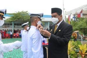 Bupati Suardi Saleh Lepas 35 Bintara Lulusan SMK Pelayaran Lintas Nusantara Barru