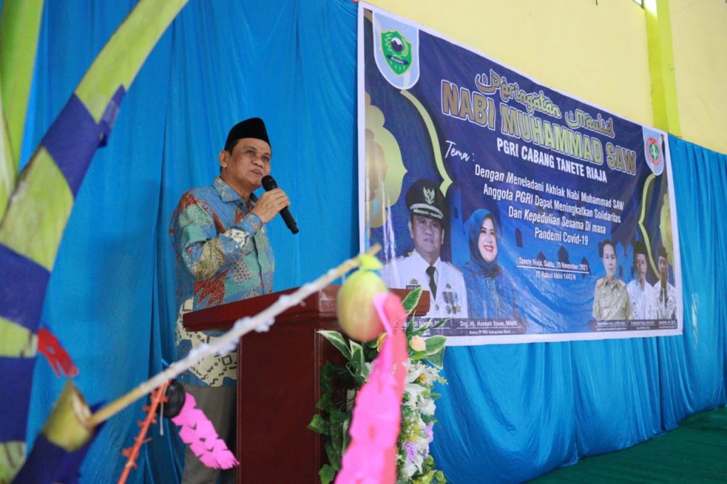 PGRI Tanete Riaja Peringati Maulid Nabi Muhammad SAW, Ini Arahan Bupati Barru