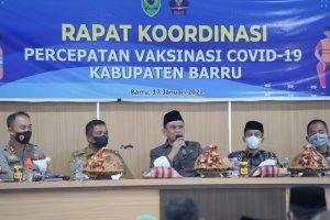 Bupati Barru Mengingatkan Untuk Tidak Puas Dengan Hasil Pencapaian Vaksin Pertama