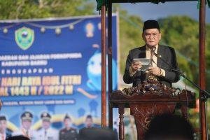 Bupati Barru Melepas Rindu Shalat Ied Mubarak Bersama Warga Pujananting