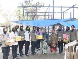 Peduli Korban Kebakaran, AKBP Erwin Syah Instruksikan Polwan Sidrap Salurkan Bantuan