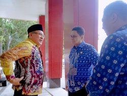 Kunker, Bupati Suardi Saleh Sambut Kedatangan Bupati Kota Baru