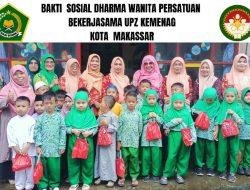 DWP Kemenag, Gelar Bakti Sosial Di RA Muamalah Sunu Makassar