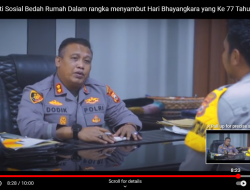 Kegiatan Bakti Sosial Bedah Rumah Dalam rangka menyambut Hari Bhayangkara yang Ke 77 Tahun 2023