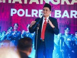 Ini Pesan Bupati Suardi Saleh Saat Hadiri Syukuran Peringatan HUT Bhayangkara Ke-77 di Mako Polres Barru