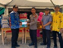 Peduli, Kapolsek Pujananting Salurkan Bantuan Kepada Korban Kebakaran di Ele Barru