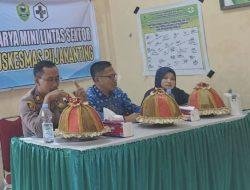 Kapolsek AKP Sudarto, menghadiri Lokakarya Mini di Puskesmas Pujananting