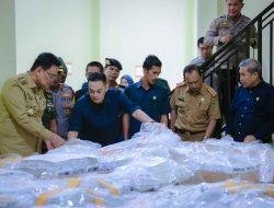 Jelang Pesta Demokrasi, Bupati Barru Bersama Forkopimda Tinjau Gudang Logistik KPU