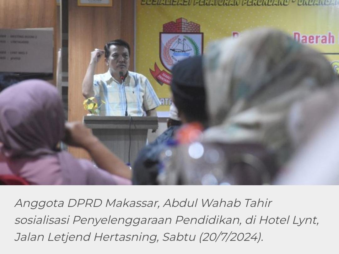 Wahab Tahir Sebut Orang Tua Berperan Penting Bentuk Karakter dan Kecerdasan Anak