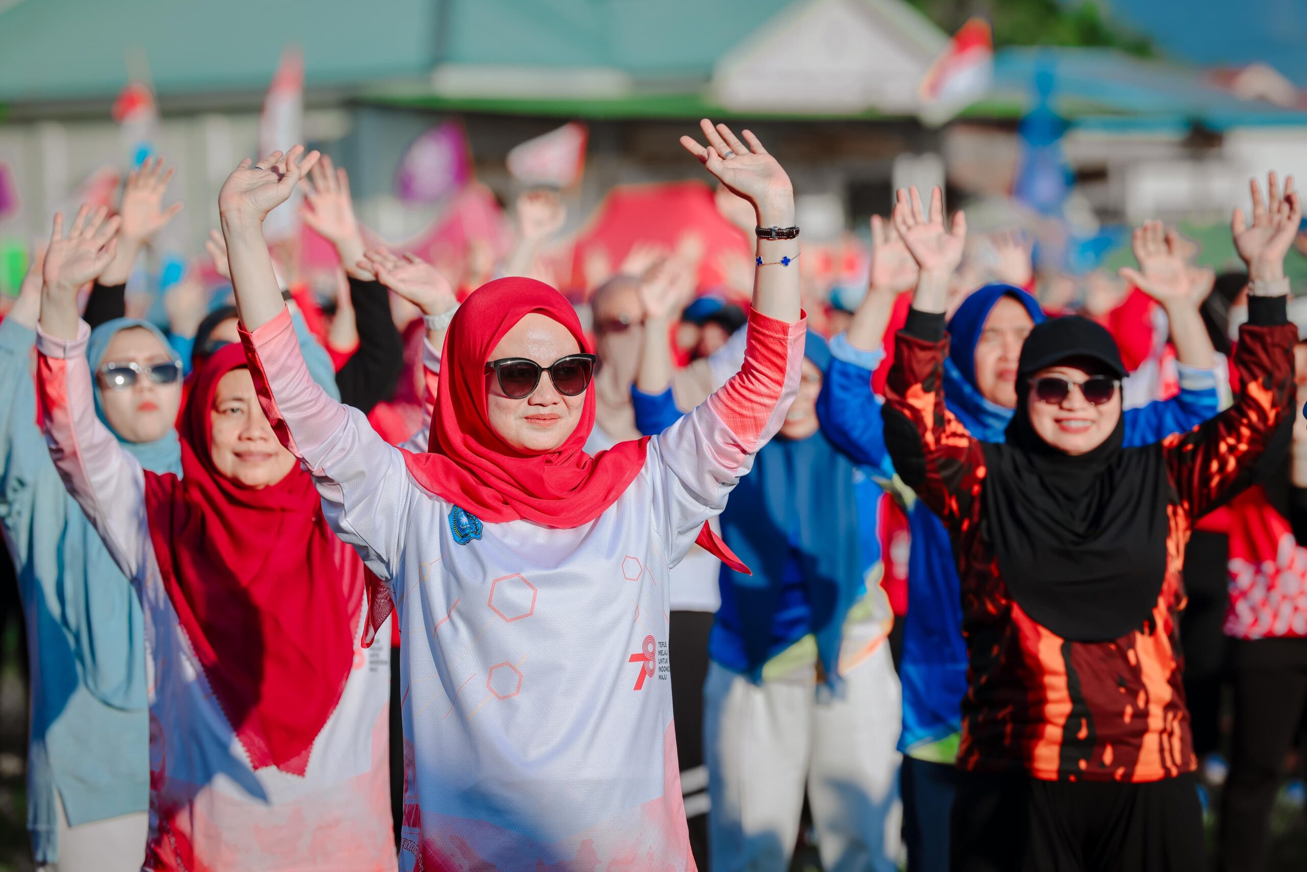 Bersama Dokter Ulfah, Senam Merah Putih di Balusu Berlangsung Meriah