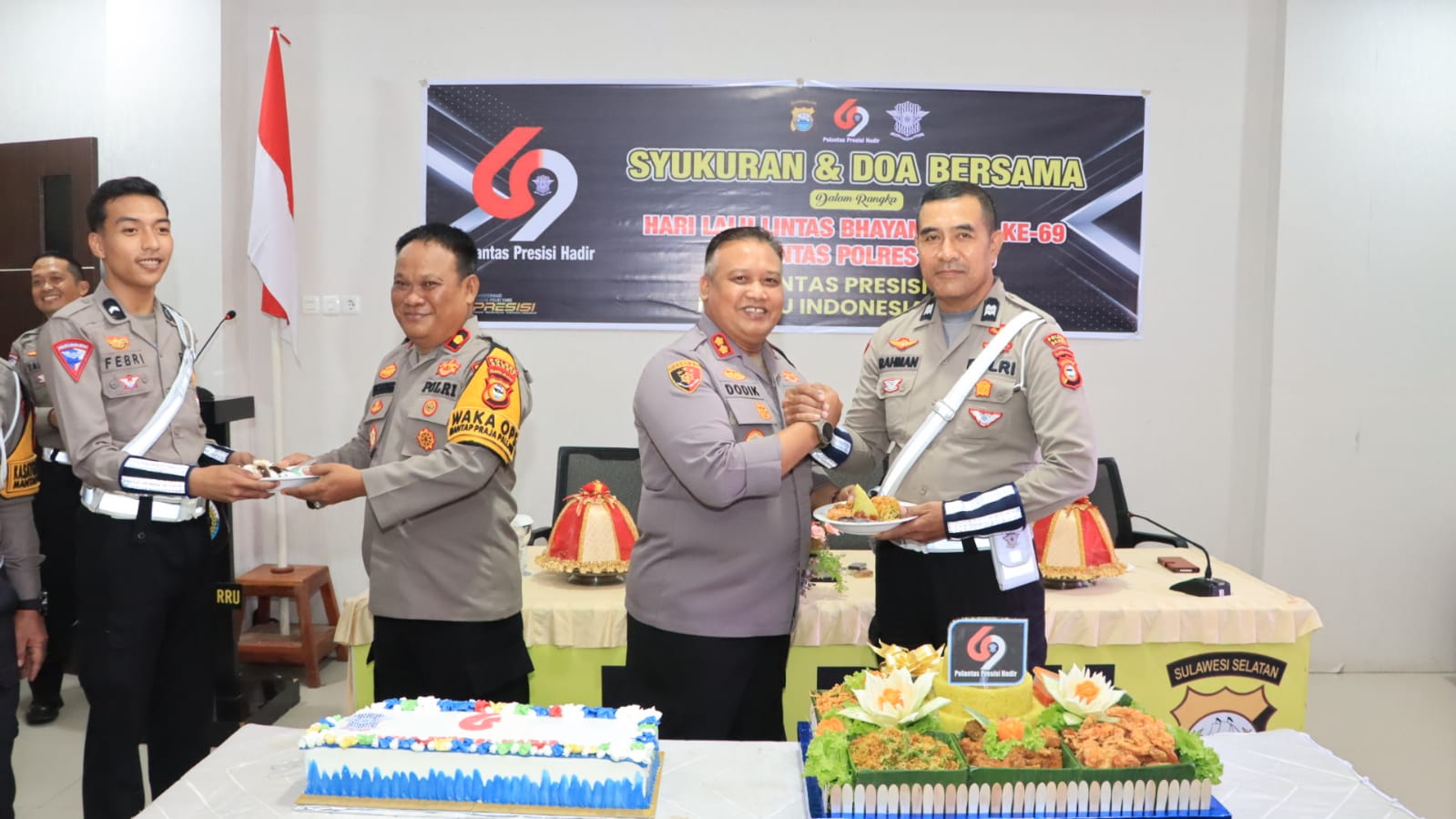 Satlantas Polres Barru Gelar Syukuran HUT ke-69, AKBP Dodik Titip Pesan