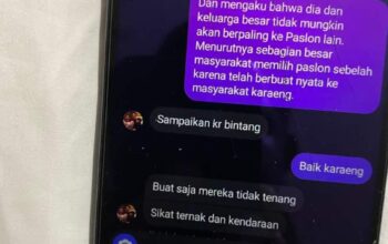 Viral Percakapan IG Cabup 01 Perintahkan Sikat Ternak, Polisi dan Bawaslu Harus Periksa Uji