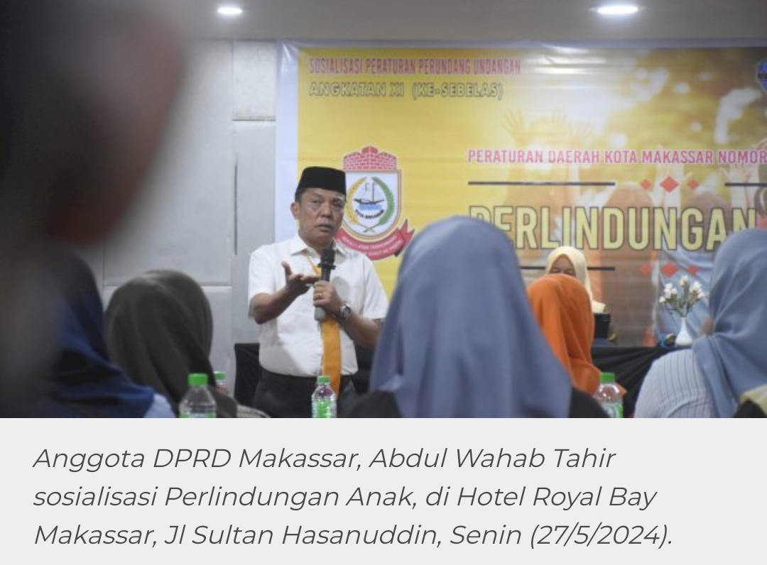 Terkait Perlindungan Anak, Wahab Tahir: Orang Tua Jadi Guru Terbaik Bagi Mereka