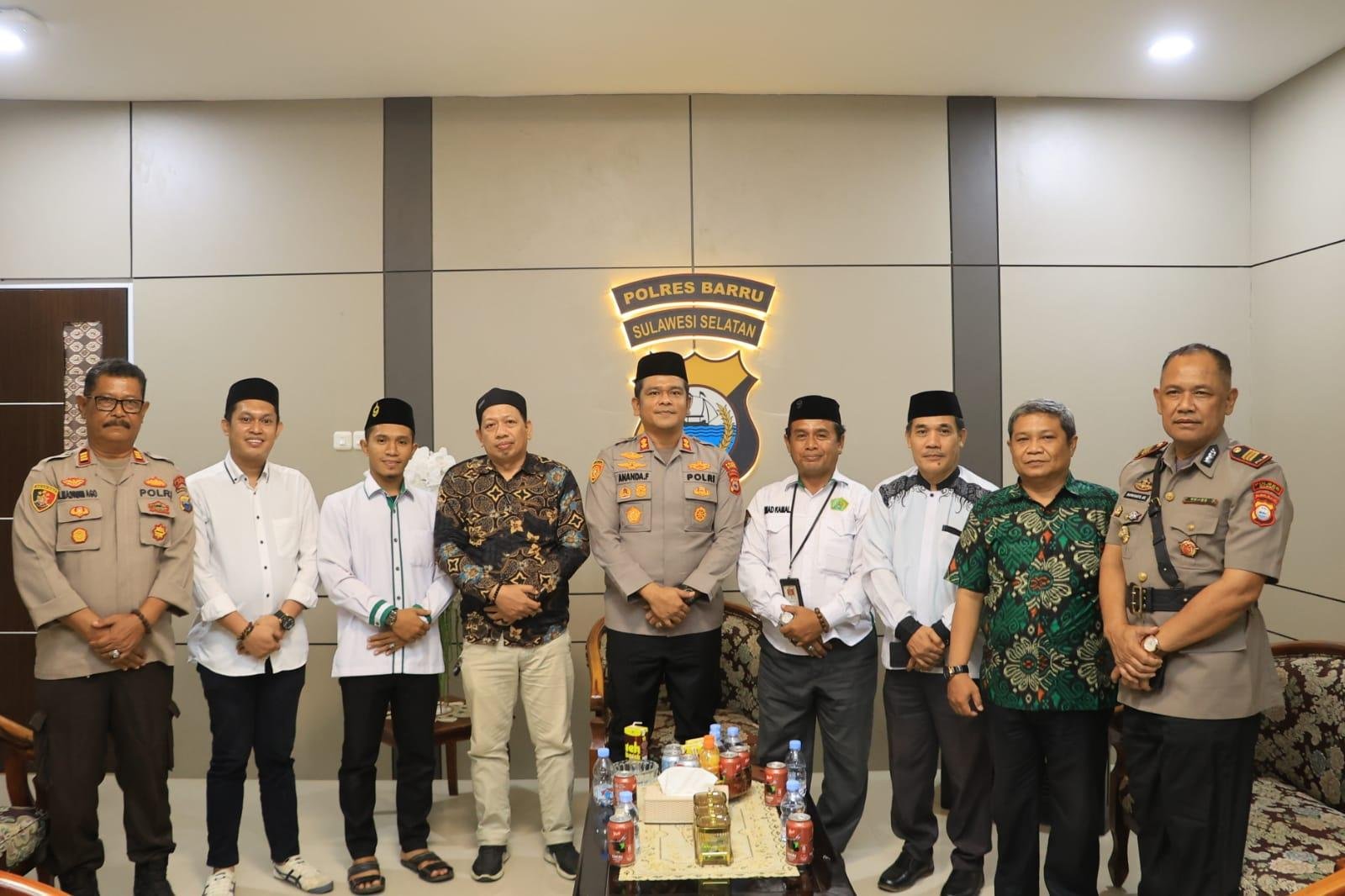 Silaturahmi Da’i Kamtibmas, Kapolres Barru: Dakwah Berperan Penting Tangkal Hoaks