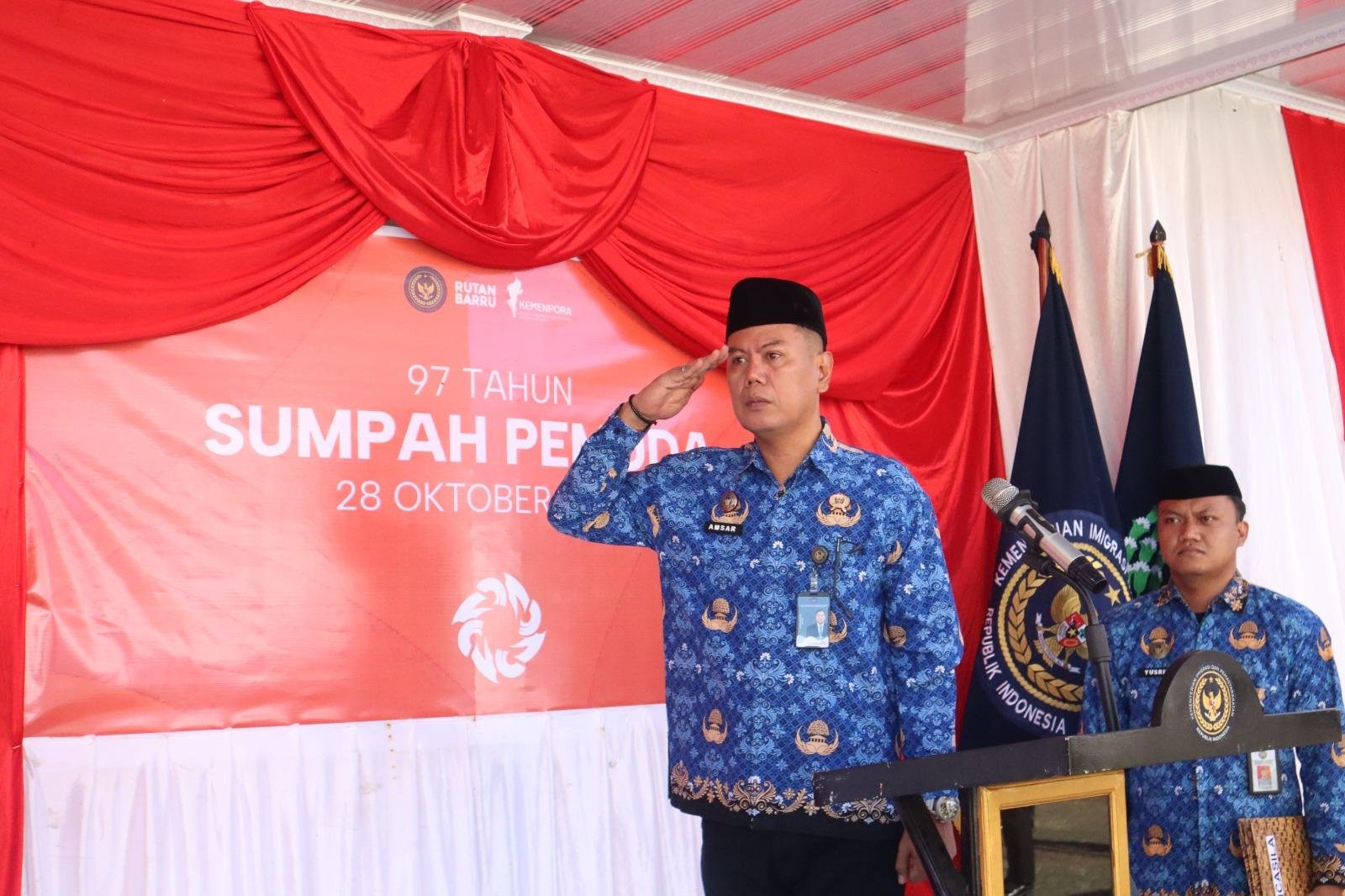 Upacara Peringatan Hari Sumpah Pemuda ke-97 di Rutan Kelas IIB Barru Berlangsung Khidmat