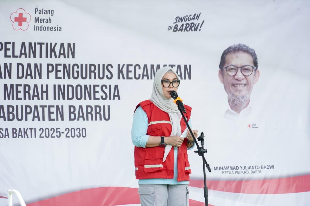 Bupati Barru Tegaskan PMI Bukan Sekadar Donor Darah pada Pelantikan Pengurus Kecamatan 2025–2028