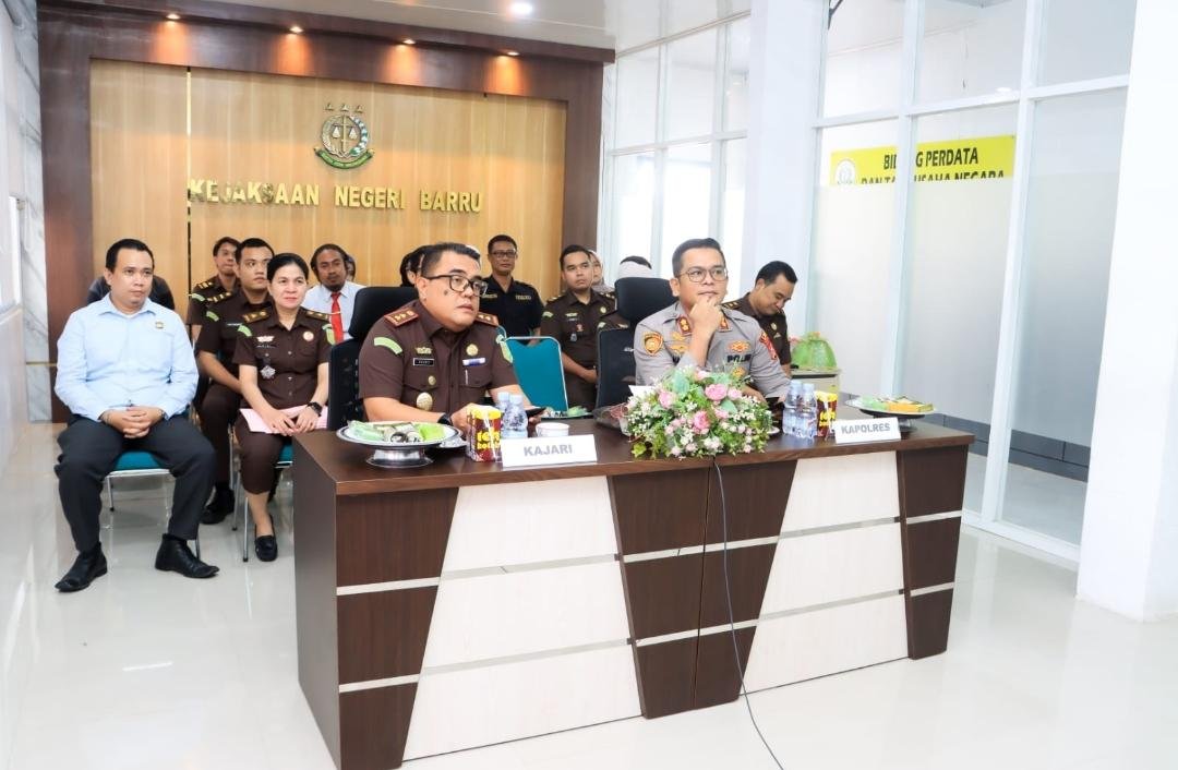 Kapolres Barru dan Kajari Hadiri Penandatanganan MoU Sinergitas Penegak Hukum