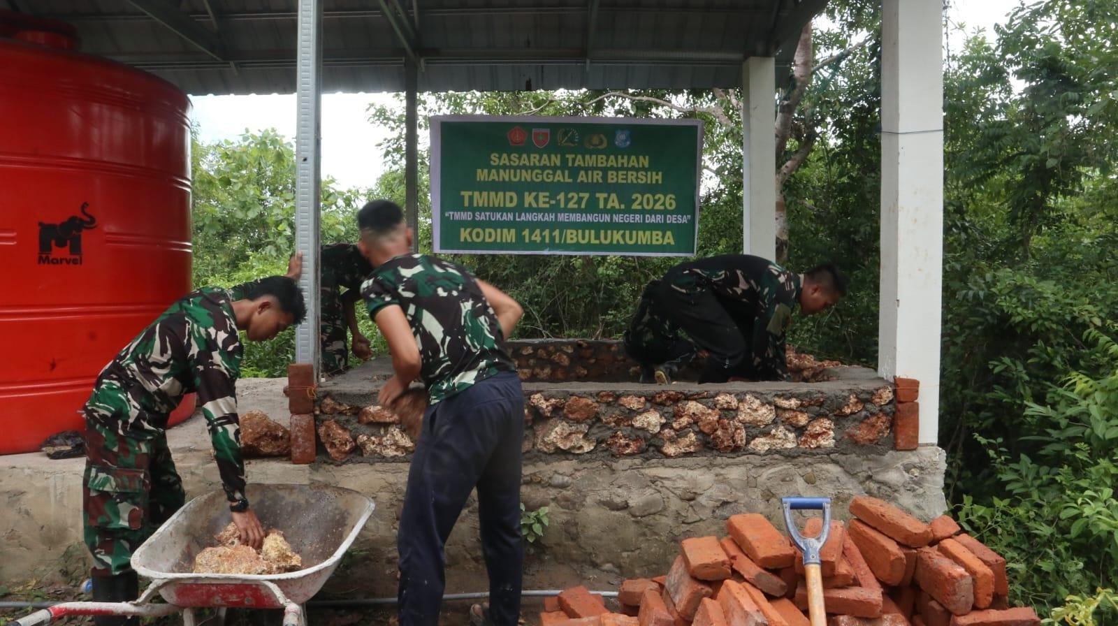 Manunggal Air Bersih TMMD ke-127 Hadirkan Harapan Baru bagi Warga Bontobahari