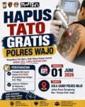 “Wujudkan Diri Baru”, Polres Wajo Adakan Hapus Tato Gratis di Aula Sandi