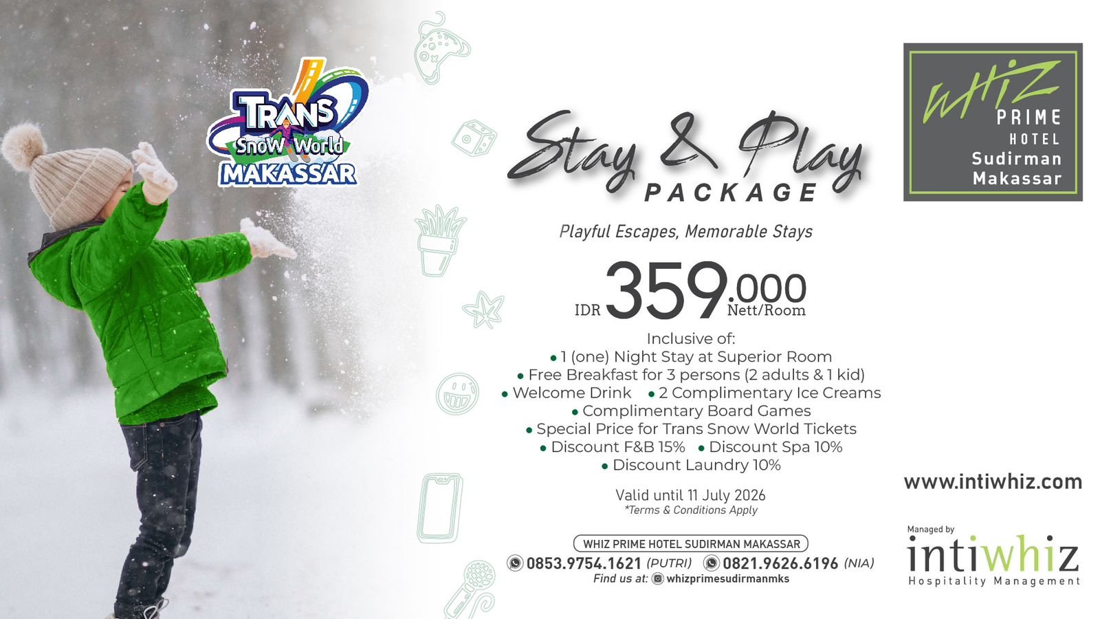 Sambut Liburan Sekolah, Hotel Whiz Prime Sudirman Makassar Hadirkan Paket “Stay & Play”
