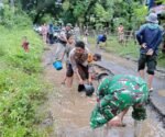 Warga dan Bhabinkamtibmas Kompak Gotong Royong Perbaiki Jalan Desa di Lasitae