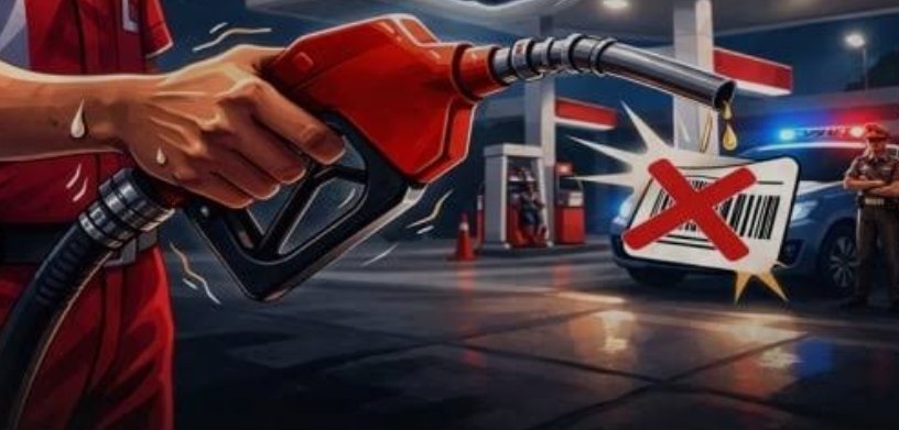 Foto Ilustrasi Petugas Tegur pihak SPBU