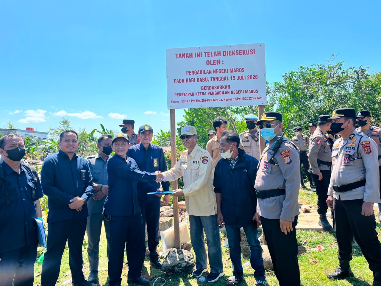 Polres Maros Amankan Pelaksanaan Eksekusi Lahan di Mandai, Berjalan Aman dan Kondusif