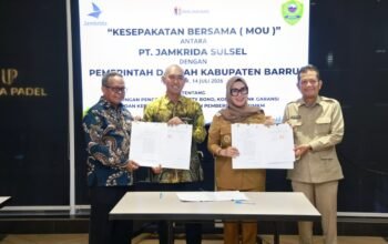Pemkab Barru dan PT Jamkrida Sulsel Teken MoU, Perkuat Penjaminan Proyek dan Pemberdayaan UMKM