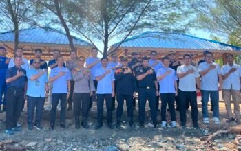 Ditpolairud Polda Sulawesi Tengah bersama unsur maritim saat mengikuti kegiatan Coffee Morning untuk memperkuat sinergi keselamatan dan kesiapsiagaan di wilayah perairan.