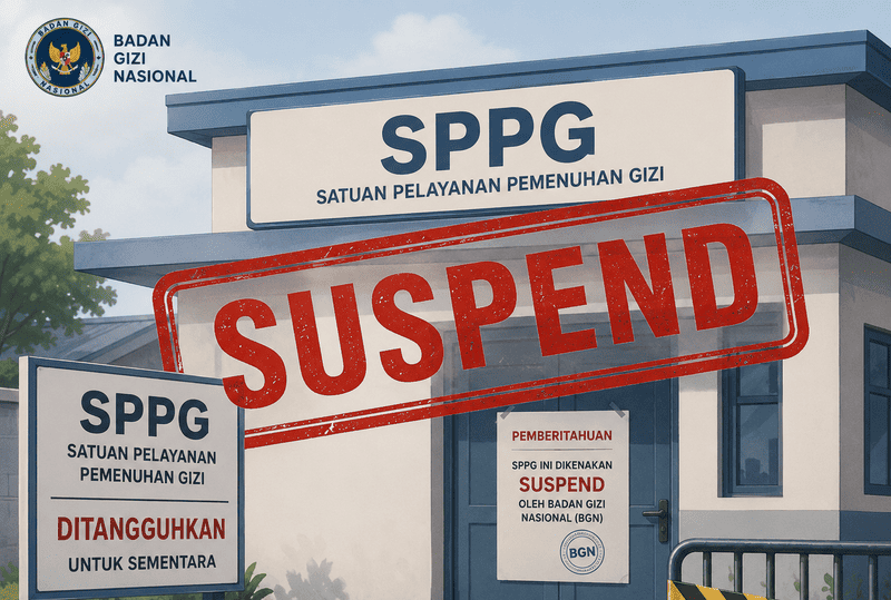 Dapur MBG di Suspend sementara (Sumber IA)
