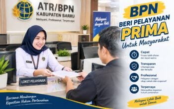 Ilustrasi foto pelayanan prima BPN Barru (AI)