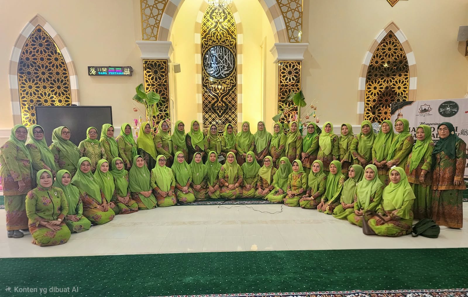PAC Muslimat NU Tamalanrea Gelar Perayaan Maulid Nabi Muhammad SAW Berkolaborasi Bersama Yayasan Al Qahhar Tri Tunggal 45